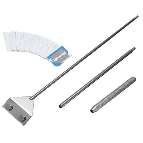 MiguCo Stainless Steel Algae Scraper Cleaner with 10 Blades for Aquarium Fish Plant