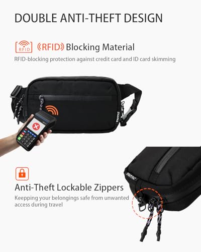 Ziluna 2L Tactical Belt Bag with RFID Blocking — view 3