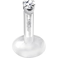 Algopix Similar Product 18 - Body Candy 14k White Gold 15mm CZ