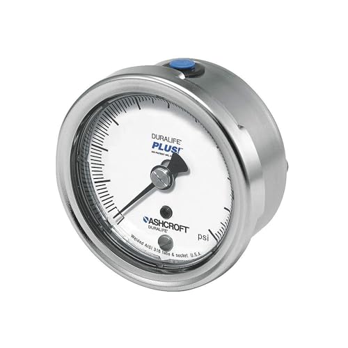 Pressure Gauge, 0 to 1000 psi, 2-1/2In