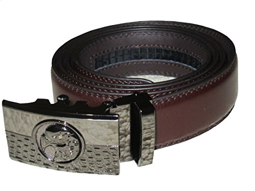 RiverView Enterprise Brown Leather Ratchet Dress Belt-Light Duty for Concealed Carry Tactical Use (CCW) -(Up to 42 inch)