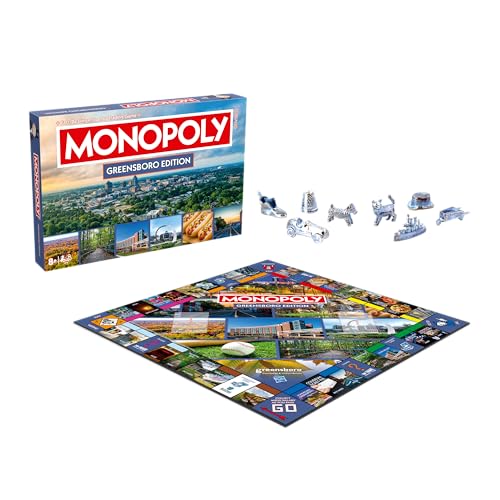 Monopoly Greensboro, NC Edition: Juego de Mesa para 2-6 Jugadores miniatura 1