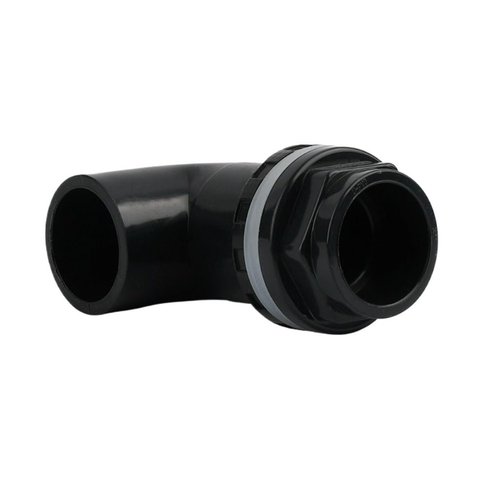 Raccords pour tuyaux en PVC Raccords coudés à 90 degrés en PVC Noir, 20-50 mm, for Irrigation d'aquarium et de Jardin(Style 1(i D),40Mm(1Pc))