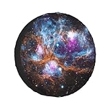 Matériau durable : univers galaxie espace. Les housses de pneu imprimées sont fabriquées en polyester, avec un revêtement résistant à l'eau et un traitement stabilisé aux UV, le design assorti avec double couture empêche les fissures et les déchirures pour une durabilité accrue. Maintient la forme et durable à n'importe quelle température. Elle est portable et ne prend pas trop de place dans le véhicule.