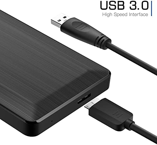 UnionSine 250GB Ultra Slim Portable External Hard Drive USB3.0 HDD Storage Compatible for PC, Desktop,Mac, Laptop, Xbox, Xbox one, PS4(Black) HD2513