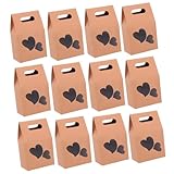 GOOHOCHY 24 Piezas Kraft con Ventana para Regalo Bolsa Papel para Snacks y Dulces Cumpleaños Boda Resistente Reciclable