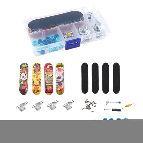 Qualità a lunga durata: con un telaio in lega resistente alla deformazione, questi skateboard da dito offrono un'eccellente resistenza all'usura per un uso prolungato. Adatto sia per le sessioni di allenamento che per le combinazioni creative di trick grazie al principio di costruzione stabile.