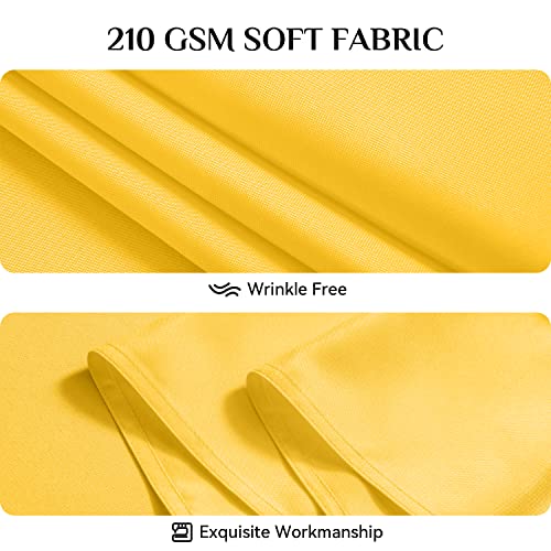 Nappe rectangulaire Softalker jaune pour buffet et mariage chic - 6