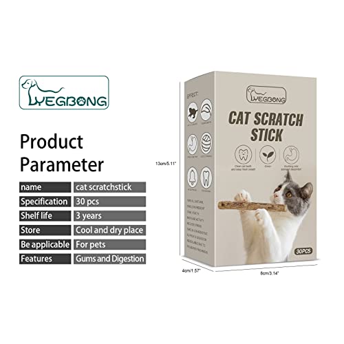 Silvervine Bastões para gatos, gatos com erva de gato, bastões molares interativos, divertidos de li