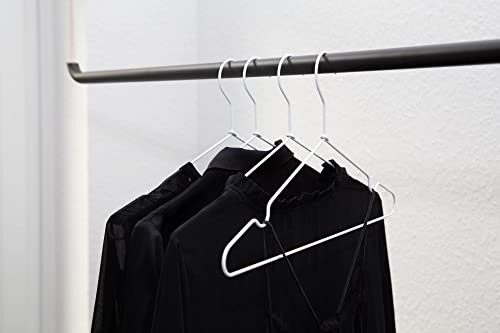 Design Kleiderbügel aus stabilem Metall - 8 Stück (Weiß)