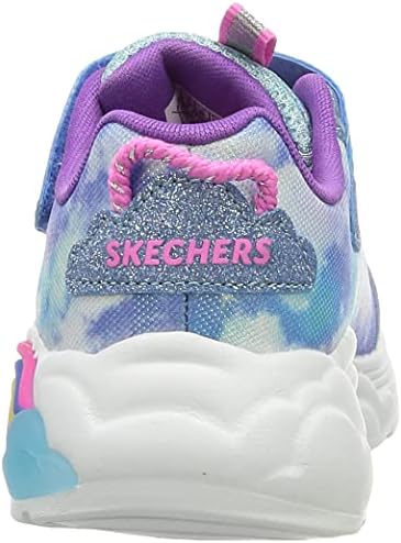 Skechers girls Rainbow Racer Sneaker, Blue, 5 Toddler US | Image 2