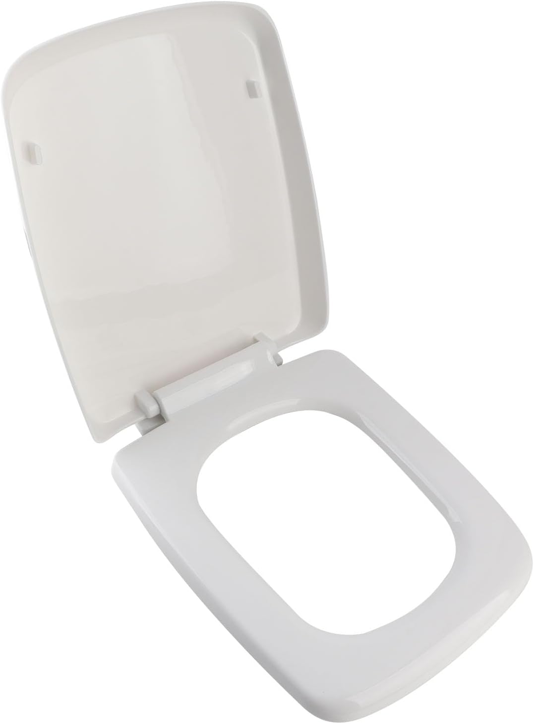 Yosoo Square Toilet Seat, PP Thick Toilet Lid with Quiet Close, Modern Bathroom Accessory for Home Comfort