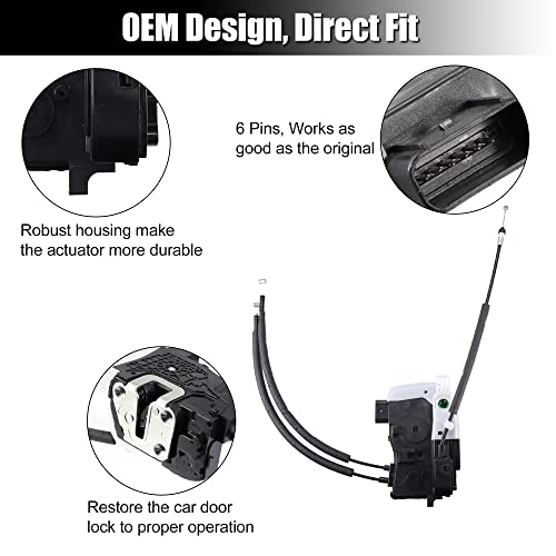 Image of X AUTOHAUX Front Left Side Door Latch Lock Actuator Assembly for Hyundai Tucson 2010 2011 2012 2013 2014 2015 2016 2017 81310-2S000