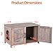 LEMY Cat Litter Box Enclosure Furniture Hidden Kitty Litter Box Cabinet & Cat House Side Table