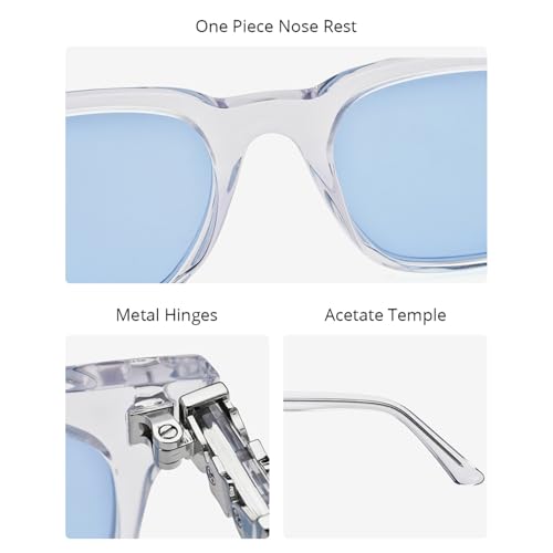 Image of HEPIDEM Acetate Glasses Frame Men Women Square Eyeglasses Optical Spectacles 9395