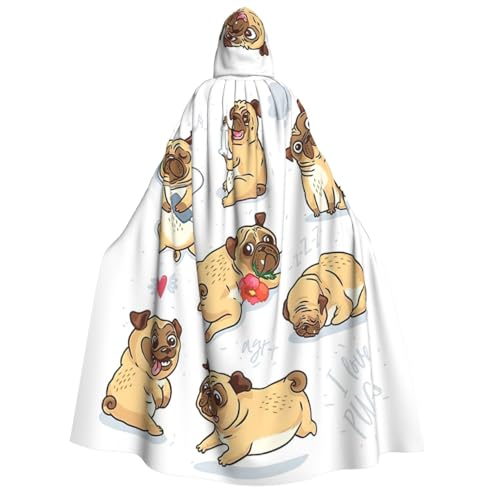 Cape de carnaval avec capuche à motif de chien pour animations et soirées cosplay