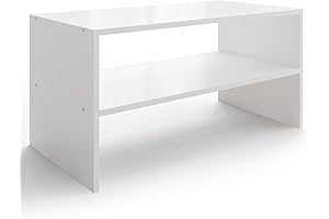 2-Tier Stackable White Shelf: The Ultimate Space-Saving Solution