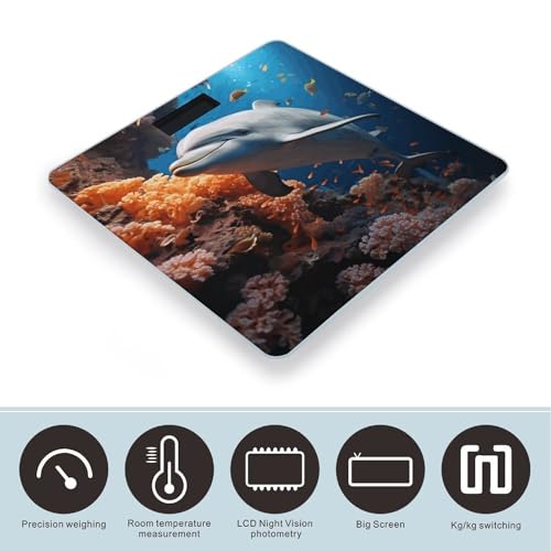 Báscula digital de vidrio templado Dolphin On Coral miniatura 3