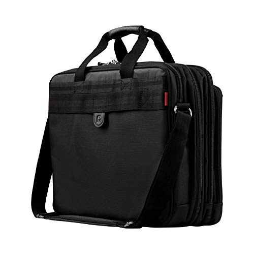 Wenger 600655 LEGACY 17 Inch Triple-Gusset Laptop Case, Airport-Friendly Case with iPad/Tablet/eReader Pocket in Black/Grey {19 Litre}