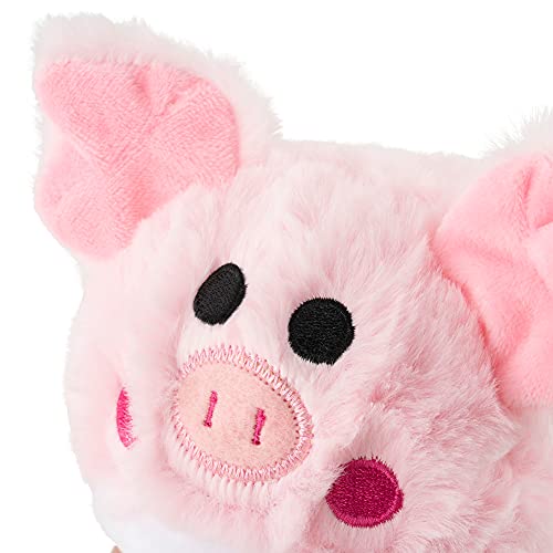 Flourish Pets 2 In 1 Tough Durable Dog Chew Toy With Non-Toxic Bpa Free Rubber And Double Stitched Soft Fabric Exterior Squeaky Indestructible Dog Toy For Aggressive Chewers - Pig Prickles (4″) #TOP6