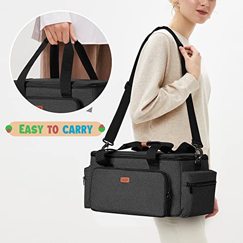 Luxja-Large-Capacity-Craft-Bag-with-Shoulder-Strap-Craft-Tote-for-Art-Scrapbooking-or-Sewing-Supplies-Bag-Only-Black Luxja-Large-Capacity-Craft-Bag-with-Shoulder-Strap-Craft-Tote-for-Art-Scrapbooking-or-Sewing-Supplies-Bag-Only-Black