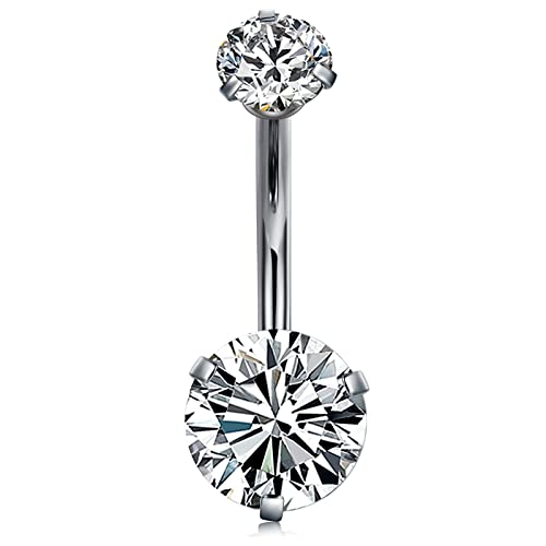 CIZME G23 Titan Bauchnabelpiercing 12mm Stablänge 14G Piercing Bauchnabel Bauchpiercing Damen Cover