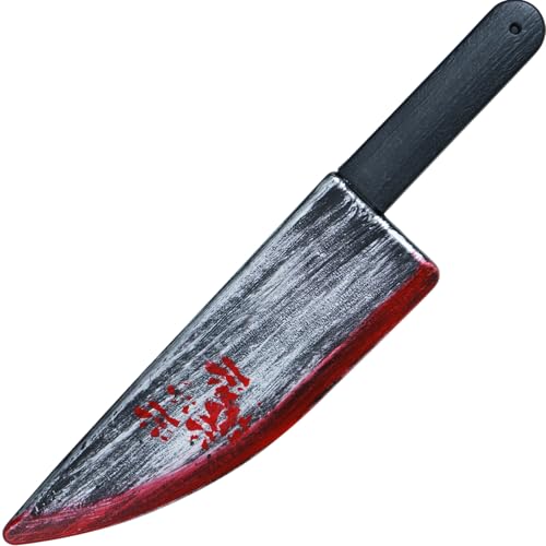 Btanadi Fake Knife with Fake Blood Props for Halloween Cosplay Costume Accessories and Makeup Parties