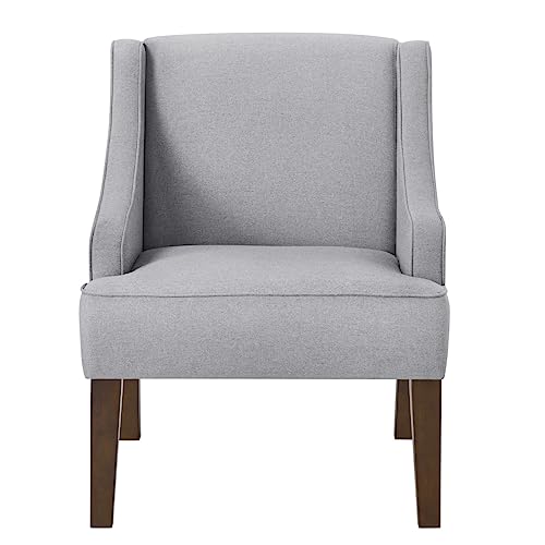 24KF Living Room Single Sofa Chair, Modern Upholstered Linen Fabric Accent Arm Chairs, Comfy Reading Lounge Club Arm Chair for Small Spaces,Living Room, Bedroom, Office-7025-Gray - Image 3