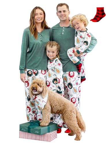 PATPAT Family Christmas Pajamas Matching Sets with Socks Long Sleeve Baby Christmas Pajamas 1pcs...