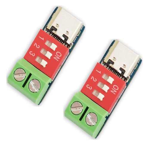 Adeept 2packs Fast PD Decoy Board PDSink 5-20V PD Decoy Modules USB TypeC Plugs Connector Dial-Code Adjustment Pd Decoy Module