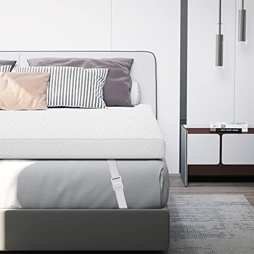 Memory Foam Mattress Topper,3 Inch Gel Infusion Egg Crate,with Removable, Washable Bamboo Charcoal Rayon Cover,Anti-Slip Bottom & Straps,CertiPUR-US Certified,by Joyride Sleep(King Size)
