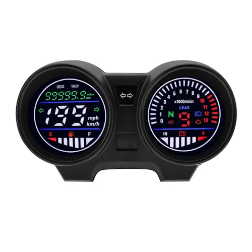 Compteur vitesse moto tableau de bord numérique avec compteur régime et compteur kilométrique