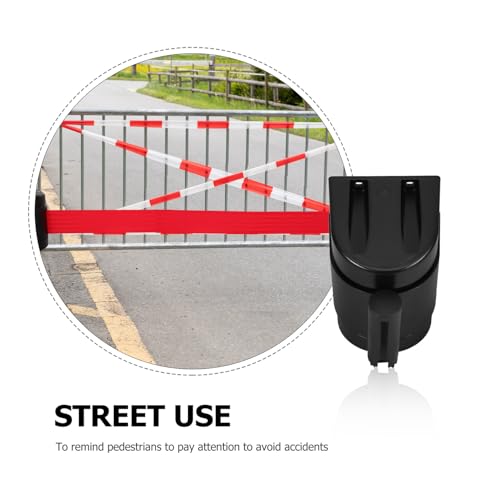 Barrière rétractable murale pour délimiter les espaces d'accueil en plastique noir - 3