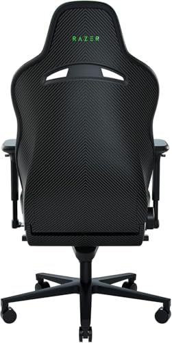 Enki PRO - Sedia da Gioco in Pelle Resistente per Un Comfort di Seduta Che Dura Tutto Il Giorno (Arco Lombare Integrato, inclinazione del Sedile reattiva, Schienale Imbottito) Verde - Sedia gaming - Immagine 4