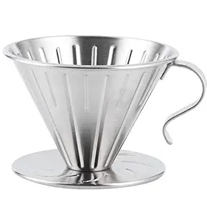 Pour Over Coffee Dripper, Slow Drip Coffee Filter Portable with Heat Insulated Extended Handle for Traveling or Camping for Home Office(large)