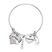 Aunt Godmother Bangle Bracelet Stainless Steel (White)