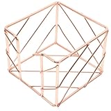 Cabilock Metall Memo Zettelhalter Rosegold Dekorativer Hohlraum Schreibtisch Organizer mit Großer Kapazität Kompakte Aufbewahrungsbox für Notizzettel Lustiges Schreibtischzubehör für Büro