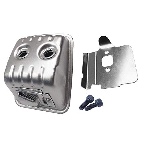 Hippotech Schalldämpferauspuff mit Wärmeisolator für Husqvarna 435 440 440E 445 450 Kettensäge