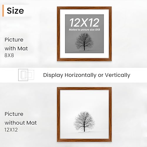Image of Art Street Premium Photo Frame for living room, Classic Aesthetic Design Photo Frames for Photograph, Art Work, Kids Room Set of 9 (12x12 Inch, Brown)