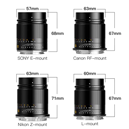 TTArtisan 50mm f/1.4 ASPH Full Frame Lens for Nikon Z, Black - Image 4