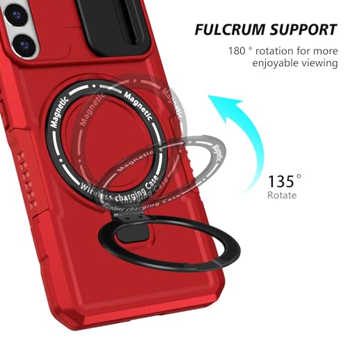 Coque Samsung S22 Plus magnétique noire avec support intégré et protection d'objectif - 6