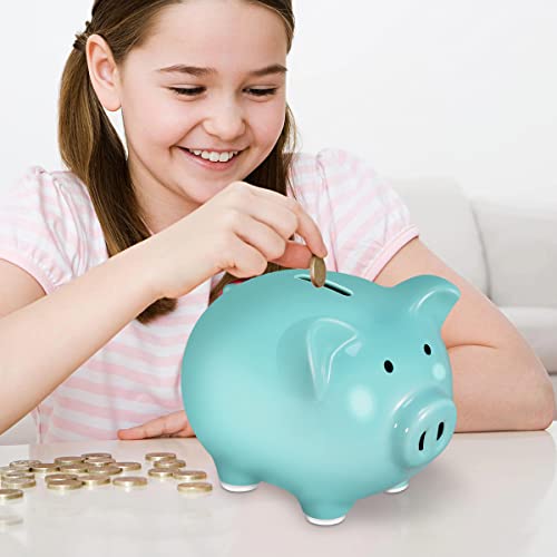 Koicaxy Piggy Bank, Diy Coin Bank For Girls Boys Kids, Ceramic Money Bank Practical Gift For Birthday, Festival, Christmas(Medium, Blue) #TOP5