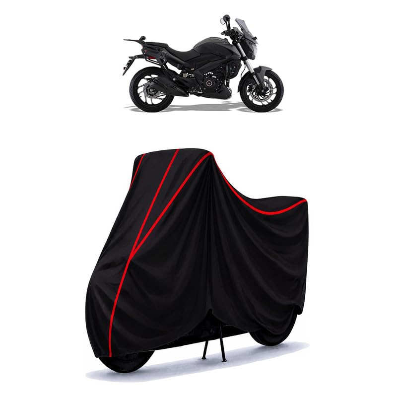 Image of Bajaj Dominar 400 Water Resistant Bike Cover for All Motorcycles & Rain | Heavy Duty Taffeta Fabric | UV Protection, Dustproof, Scratchproof | All Weather Two Wheeler Body Cover with Elastic Bottom