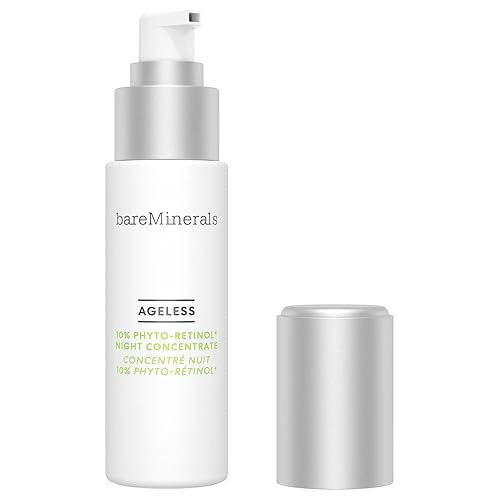 bareMinerals Ageless - Concentrado nocturno de fito-retinol al 10% con alternativa de retinol a base de plantas + ácido hialurónico,