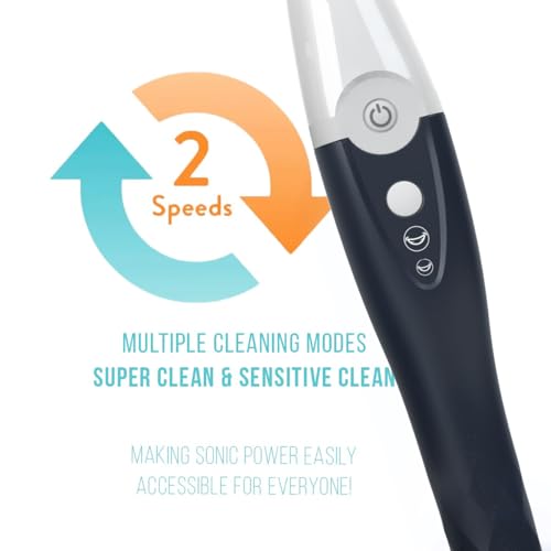 Image of Tao Clean UV Sanitizing Sonic Toothbrush and Cleaning Station, Electric Toothbrush, Dual Speed Setting, Midnight Blue