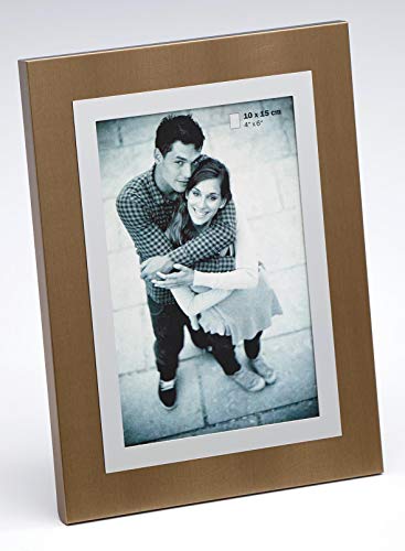 Walther Design Cadre Photo Walther Design Acier 10 x 15 cm avec Bord intérieur argenté, Luan Portrait Frame PY015D