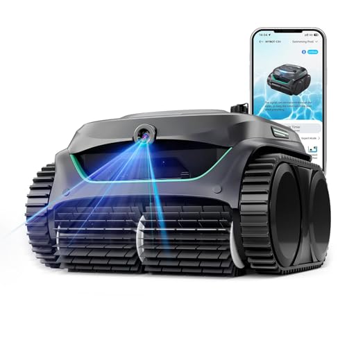 WYBOT C2 Vision AI robot de piscina sin cable con cámara y batería, robot piscina limpiafondos y...