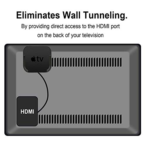 Wall Mount Bracket Holder With Remote Cover Compatible For Apple Tv4 4K - Pinowu Tv Mount And Siri Remote Protective Case Suitable For Apple Tv 4/4K[4Th Gen] (Black) #TOP5