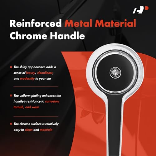 Image of A-Premium Driver or Passenger Side Window Crank Handle Compatible with Jeep Wrangler 1987-1991, Cherokee 1974-1983, Grand Wagoneer 1984-1991, J10 1974-1988, J20 1974-1988, Wagoneer 1974-1983, Chrome