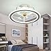 Ventilatori da soffitto senza lama con luci,telecomando da 22 pollici 2,4 g Illuminazione completamente dimmerabile Ventilatore da soffitto a basso profilo con montaggio a filo (Model E)